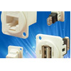 Медициналык жабдуулар үчүн ак RJ-45 жана USB туташтыргычтары XLR тешикчелерине туура келет